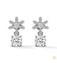 1.25 CT. Starburst Diamond Drop Earrings
