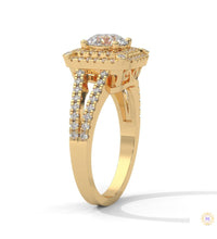 1.25 Ct. Lab Diamond Halo Engagement Ring