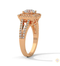 1.25 Ct. Lab Diamond Halo Engagement Ring