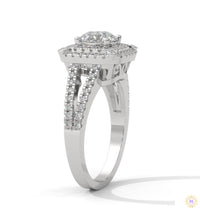 1.25 Ct. Lab Diamond Halo Engagement Ring