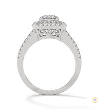 1.25 Ct. Lab Diamond Halo Engagement Ring