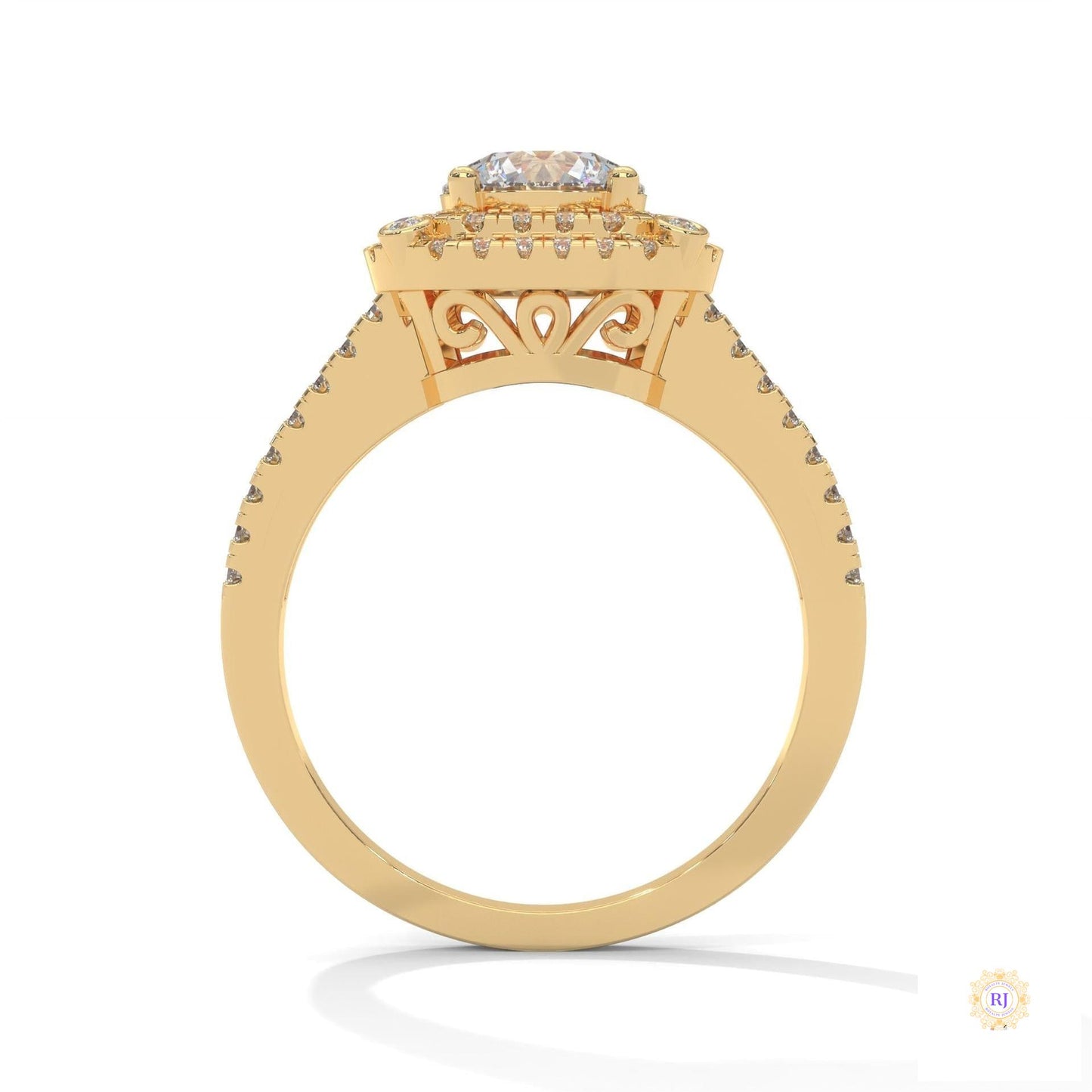 1.25 Ct. Lab Diamond Halo Engagement Ring