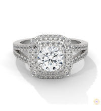 1.25 Ct. Lab Diamond Halo Engagement Ring