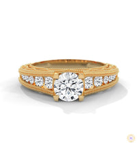 1.25 Ct. Milgrain Pavé Lab Diamond Engagement Ring