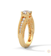 1.25 Ct. Milgrain Pavé Lab Diamond Engagement Ring