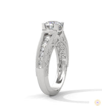 1.25 Ct. Milgrain Pavé Lab Diamond Engagement Ring