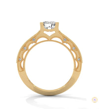 1.25 Ct. Milgrain Pavé Lab Diamond Engagement Ring
