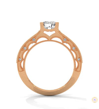 1.25 Ct. Milgrain Pavé Lab Diamond Engagement Ring