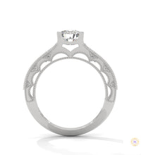 1.25 Ct. Milgrain Pavé Lab Diamond Engagement Ring