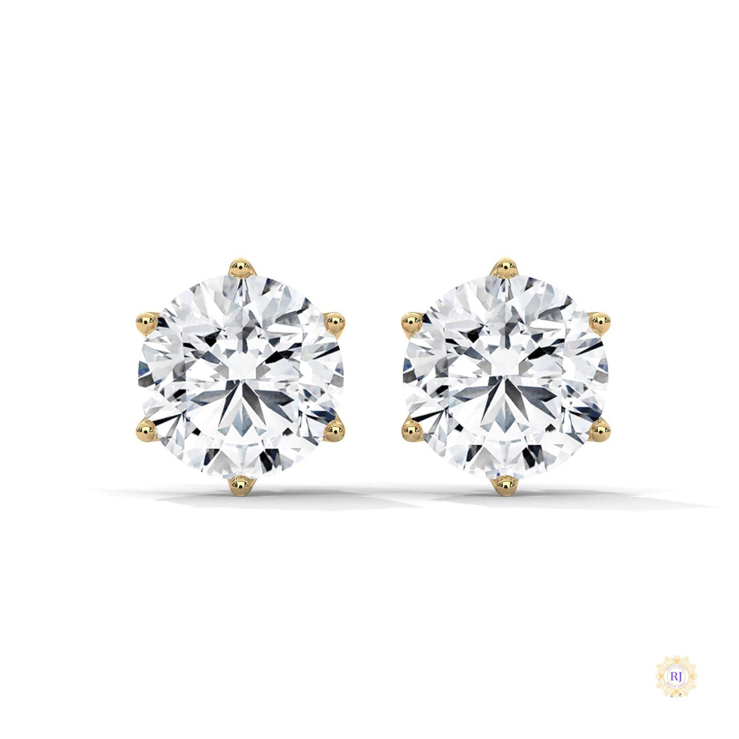 1.30 CT. 6-Prong Round Lab Diamond Studs