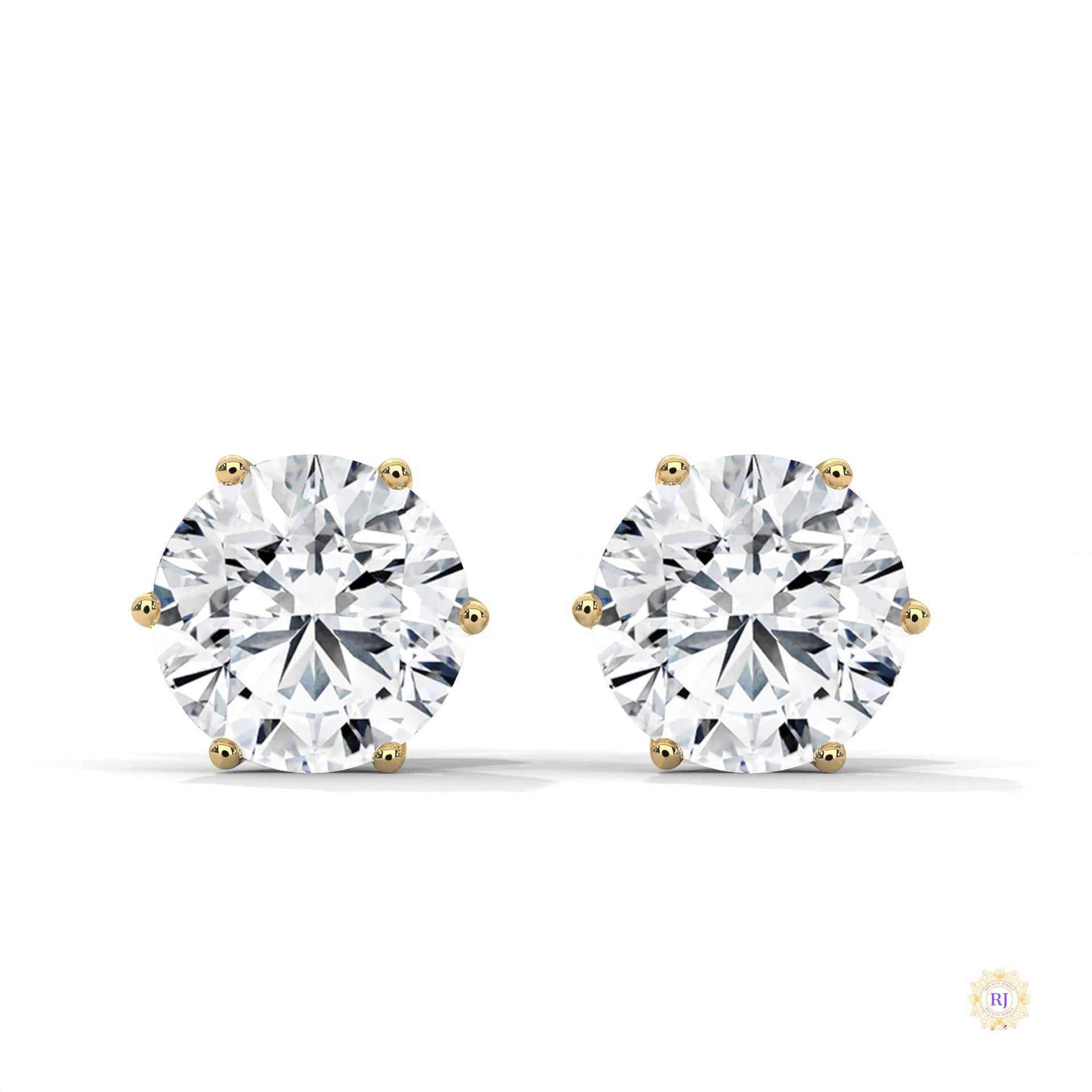 1.30 CT. 6-Prong Round Lab Diamond Studs