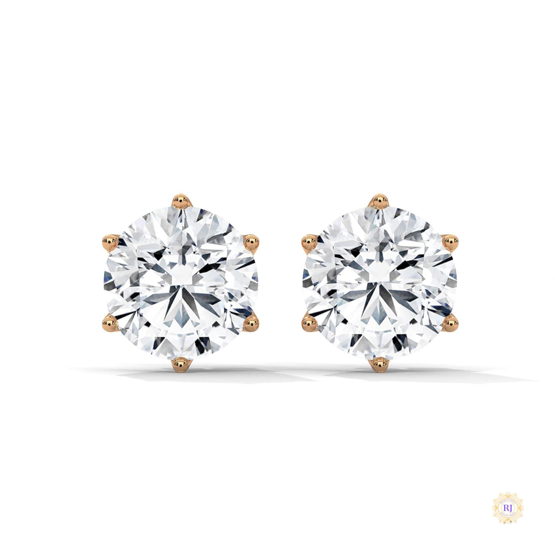1.30 CT. 6-Prong Round Lab Diamond Studs