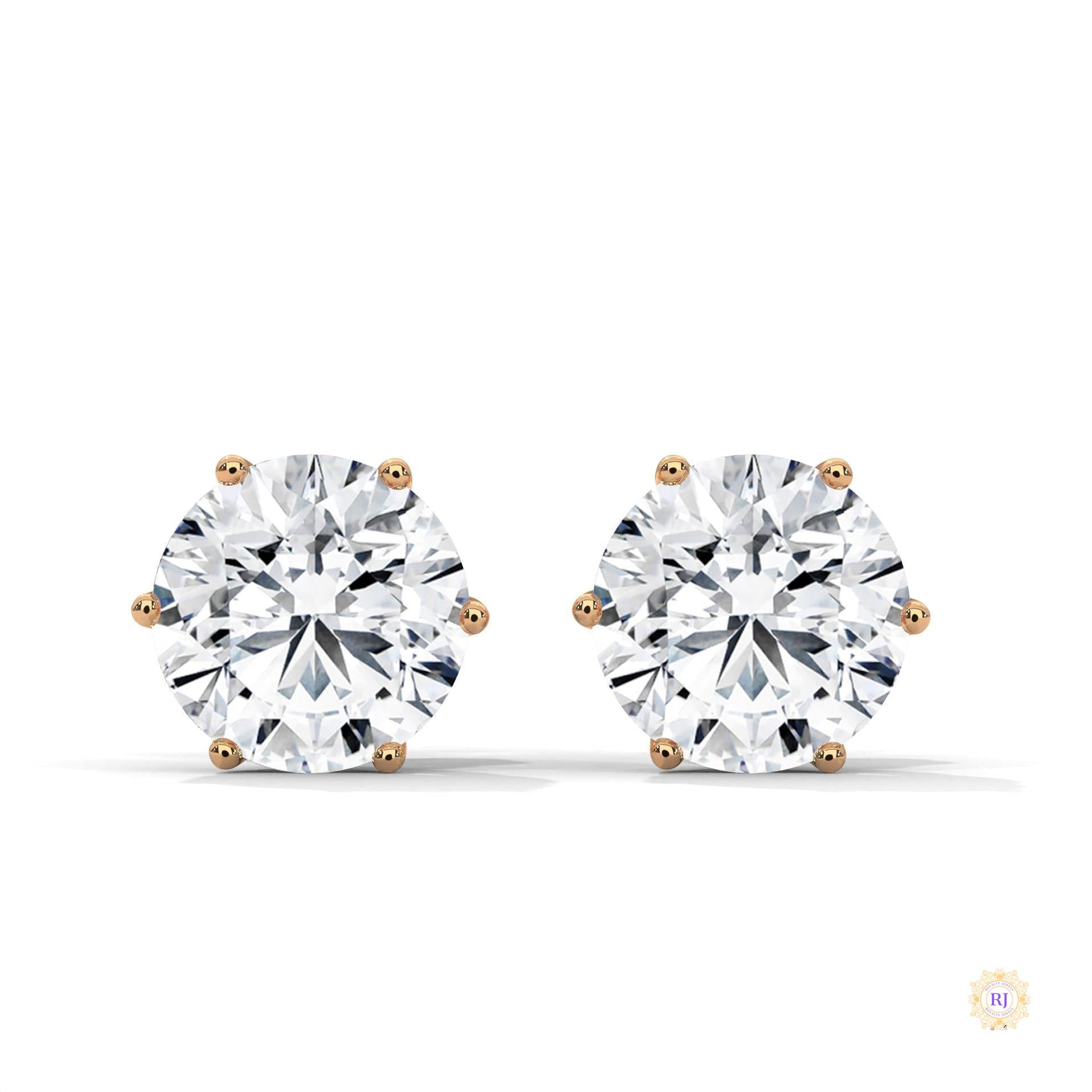 1.30 CT. 6-Prong Round Lab Diamond Studs
