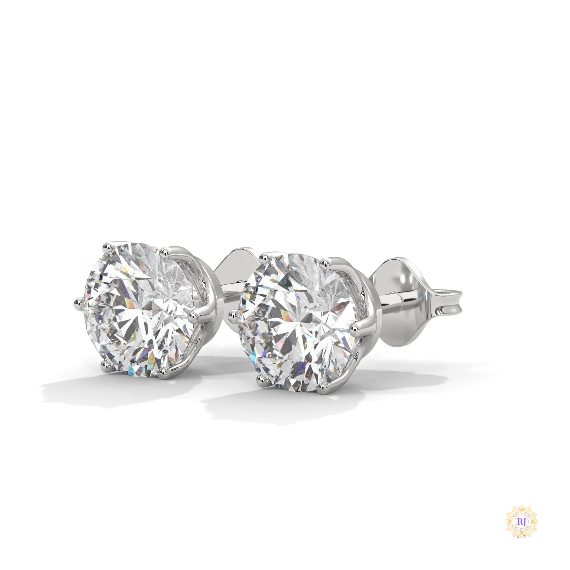 1.30 CT. 6-Prong Round Lab Diamond Studs
