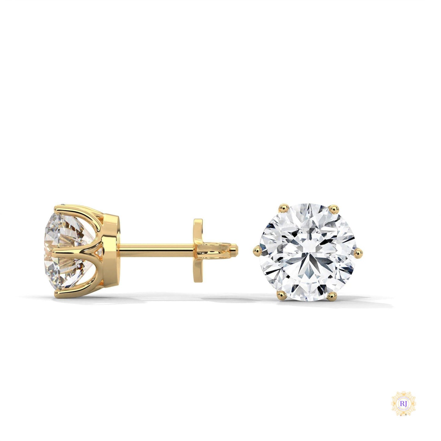 1.30 CT. 6-Prong Round Lab Diamond Studs