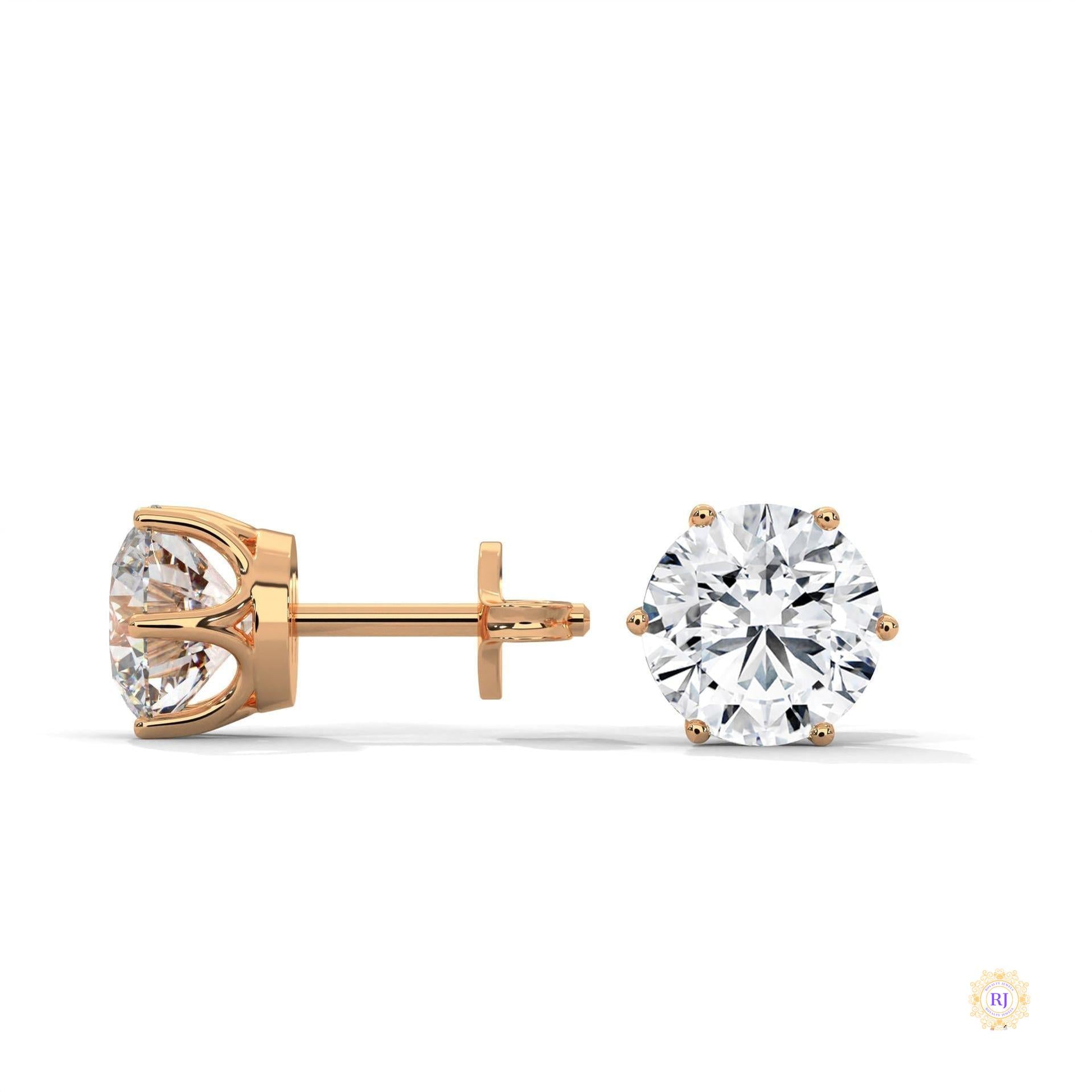 1.30 CT. 6-Prong Round Lab Diamond Studs
