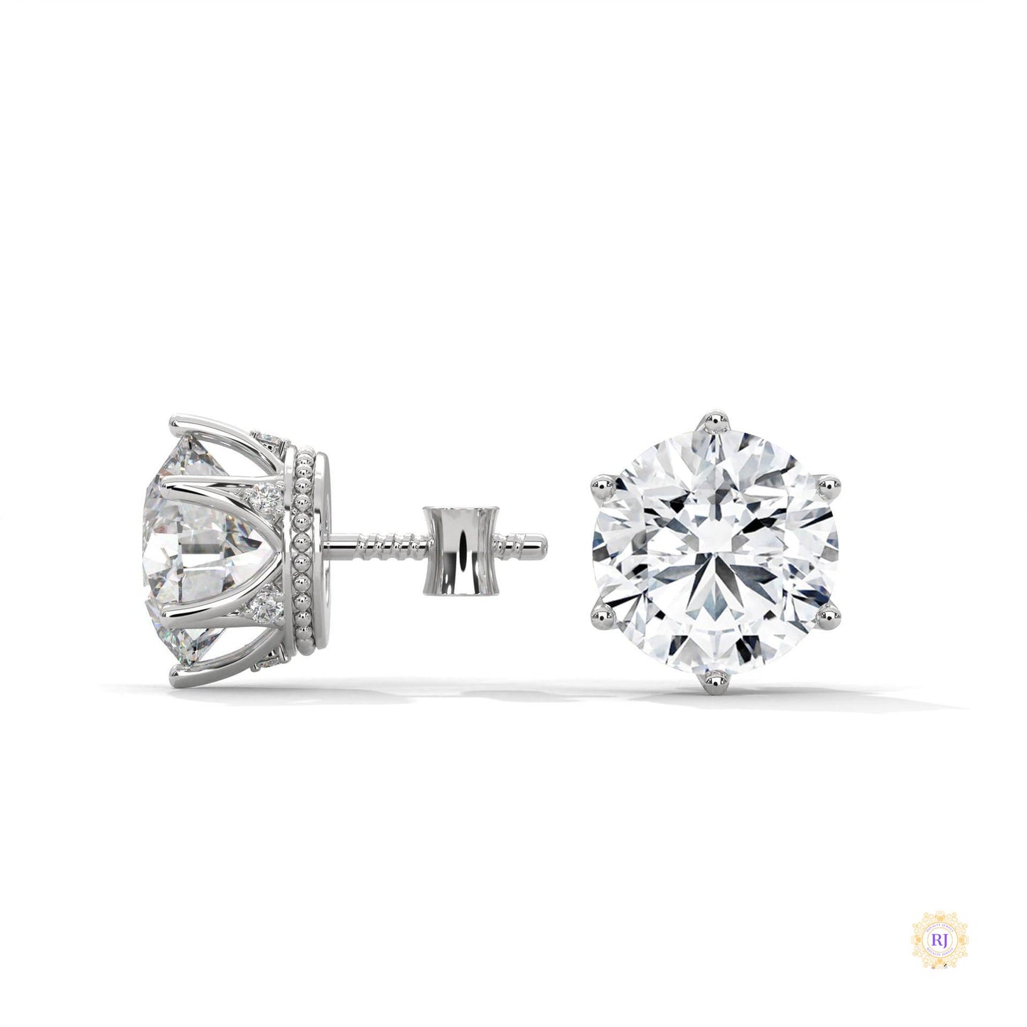 1.30 CT. 6-Prong Round Lab Diamond Studs