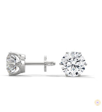 1.30 CT. 6-Prong Round Lab Diamond Studs