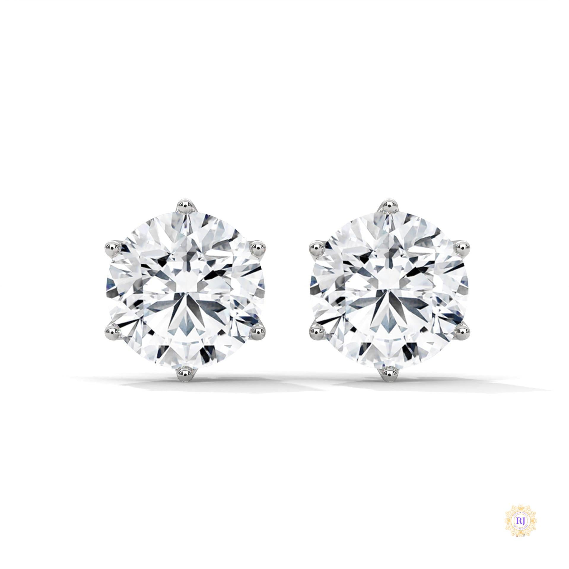 1.30 CT. 6-Prong Round Lab Diamond Studs