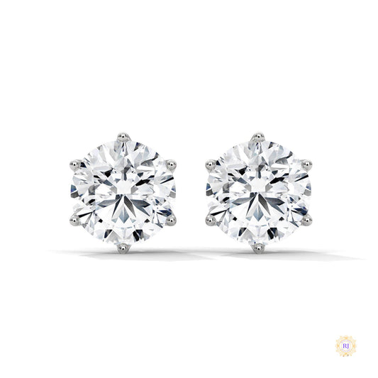 1.30 CT. 6-Prong Round Lab Diamond Studs