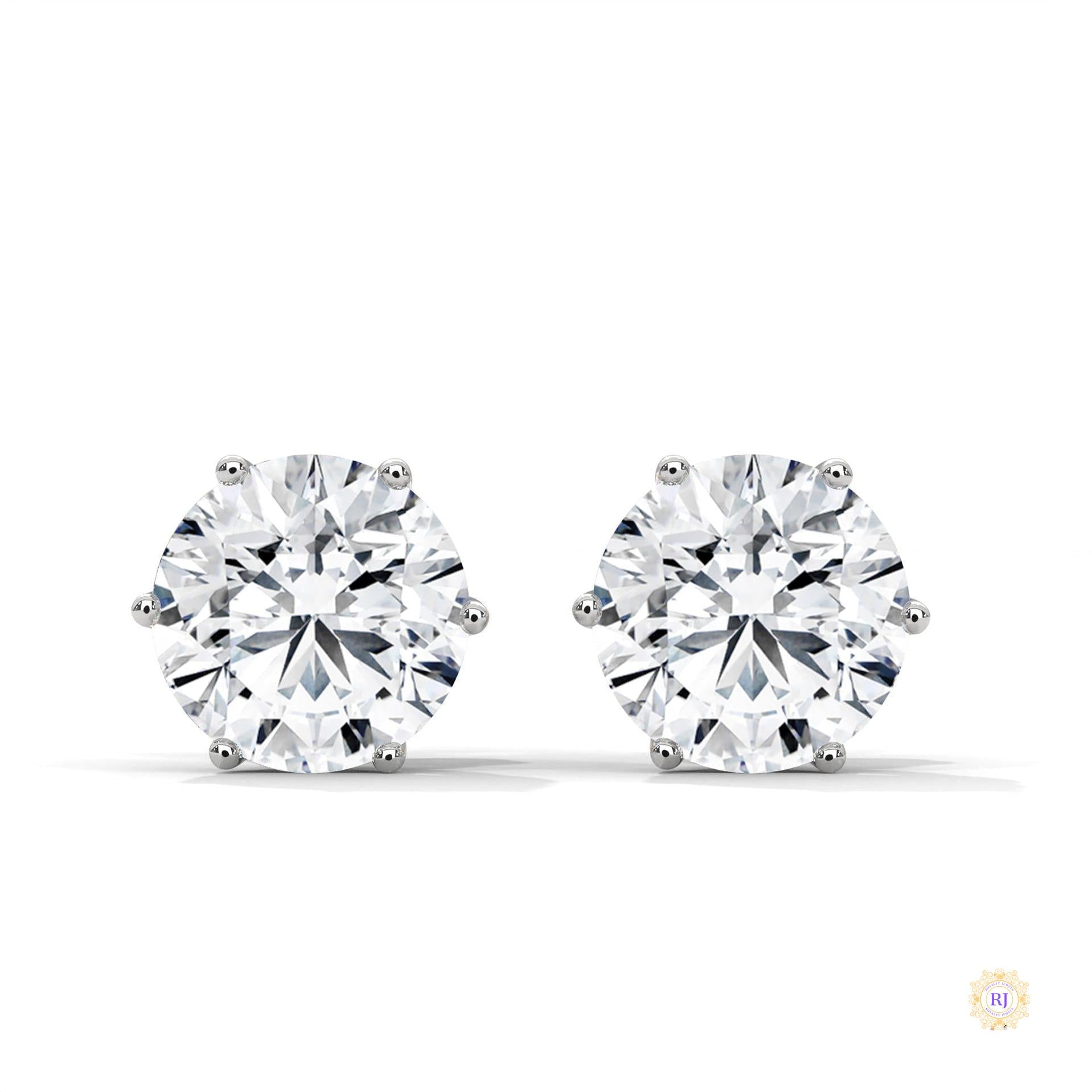 1.30 CT. 6-Prong Round Lab Diamond Studs