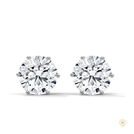 1.30 CT. 6-Prong Round Lab Diamond Studs