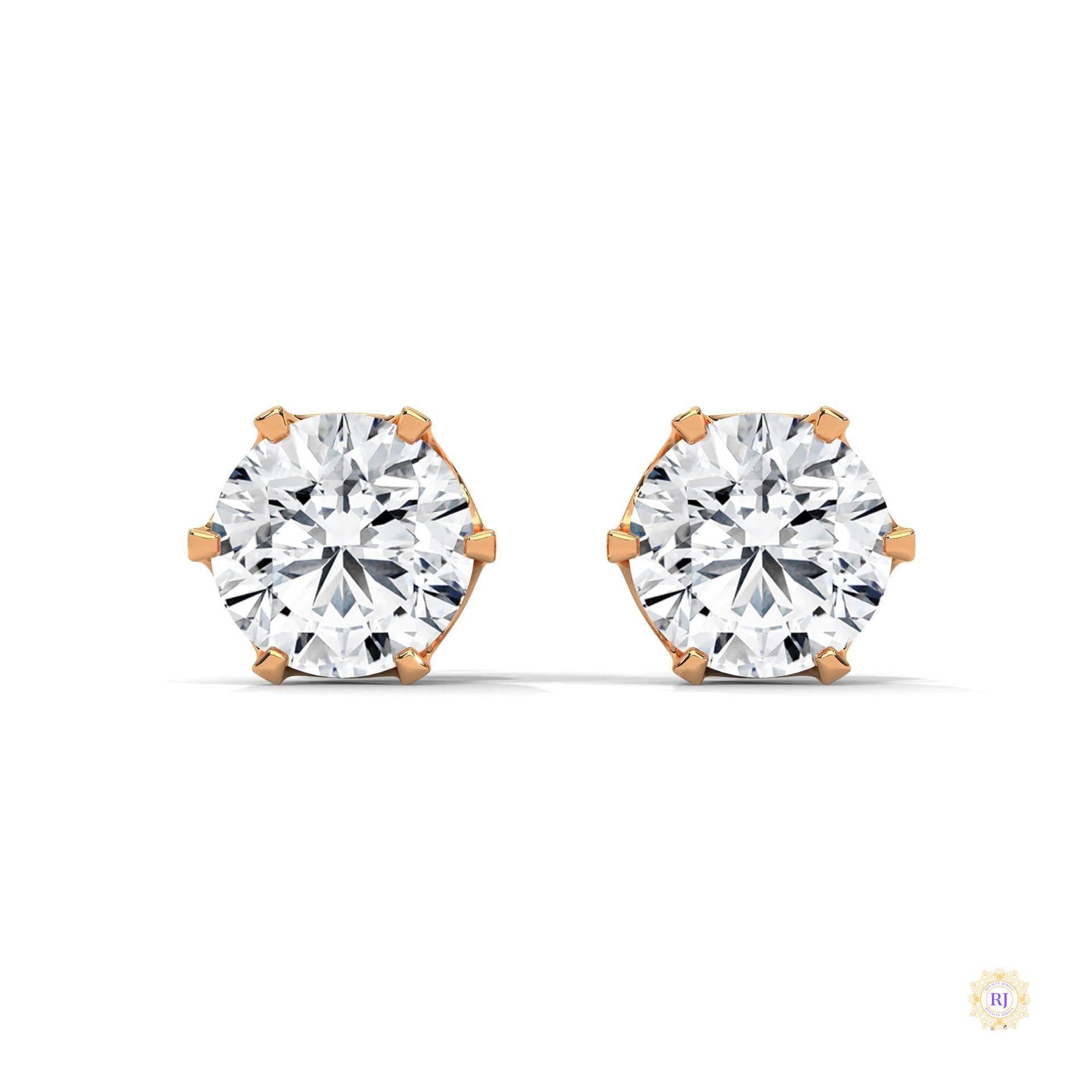 1.30 CT. 6-Prong Solitaire Diamond Studs
