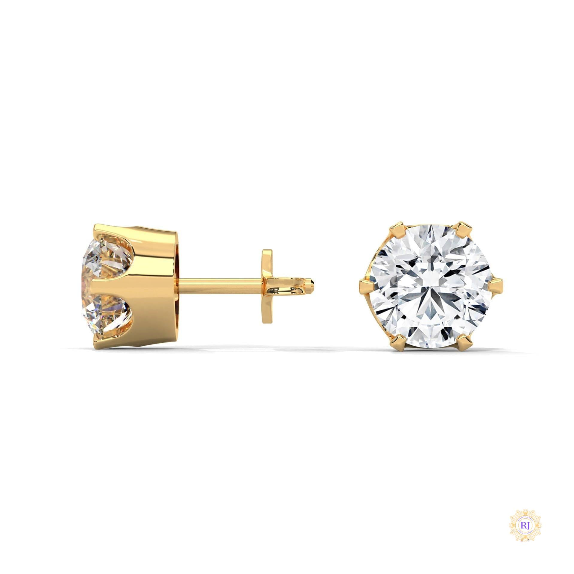 1.30 CT. 6-Prong Solitaire Diamond Studs