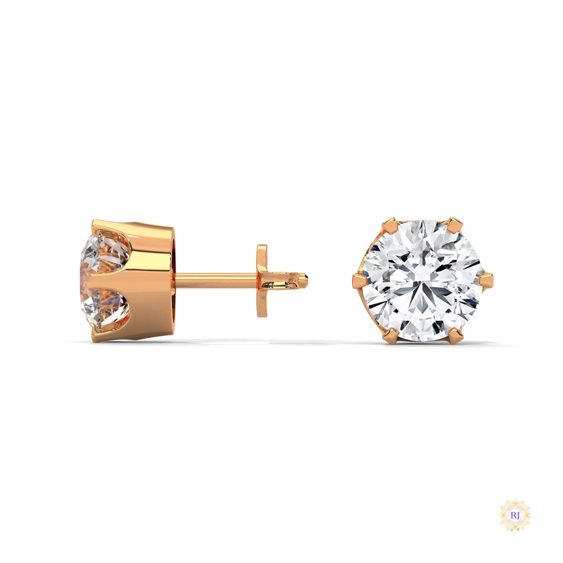 1.30 CT. 6-Prong Solitaire Diamond Studs