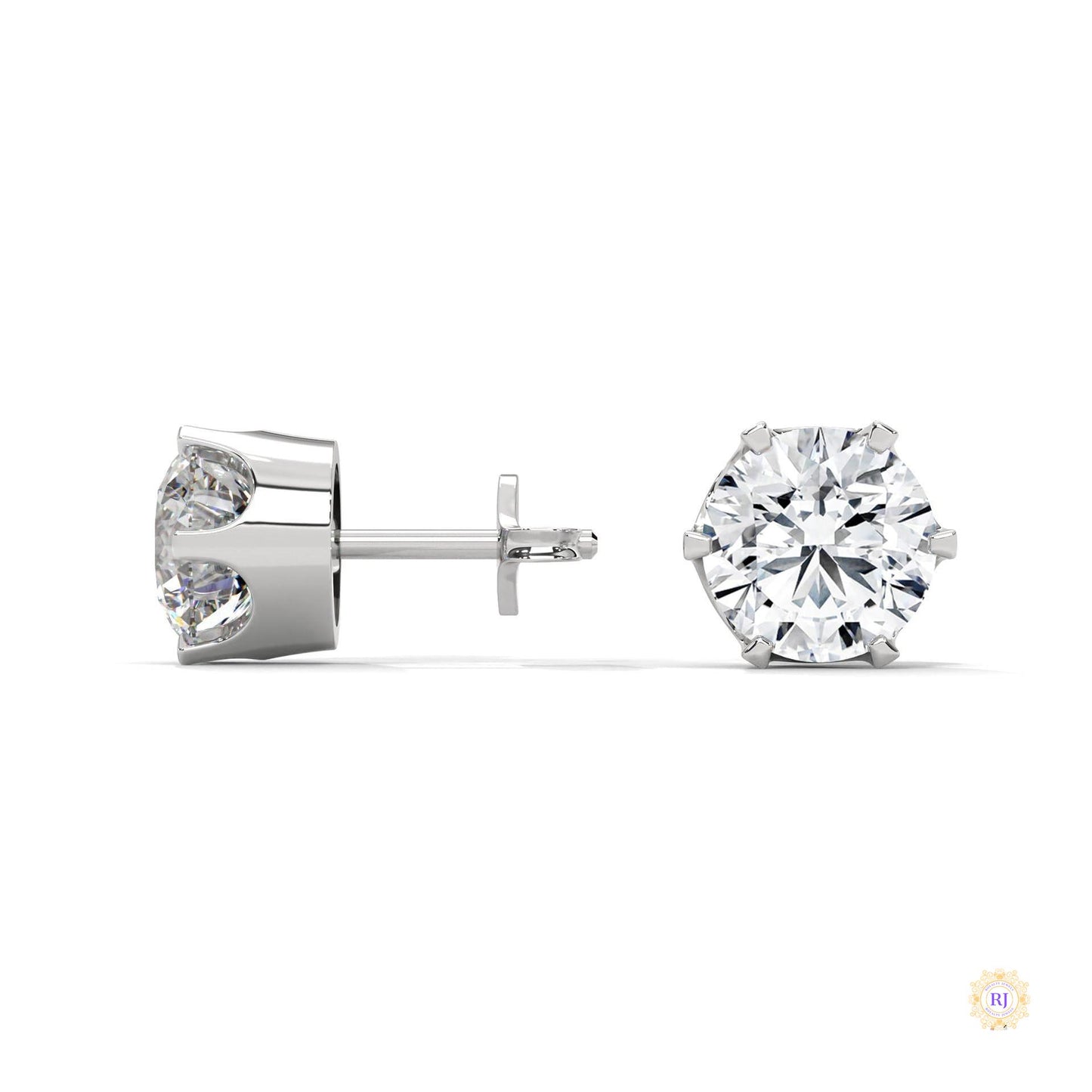 1.30 CT. 6-Prong Solitaire Diamond Studs