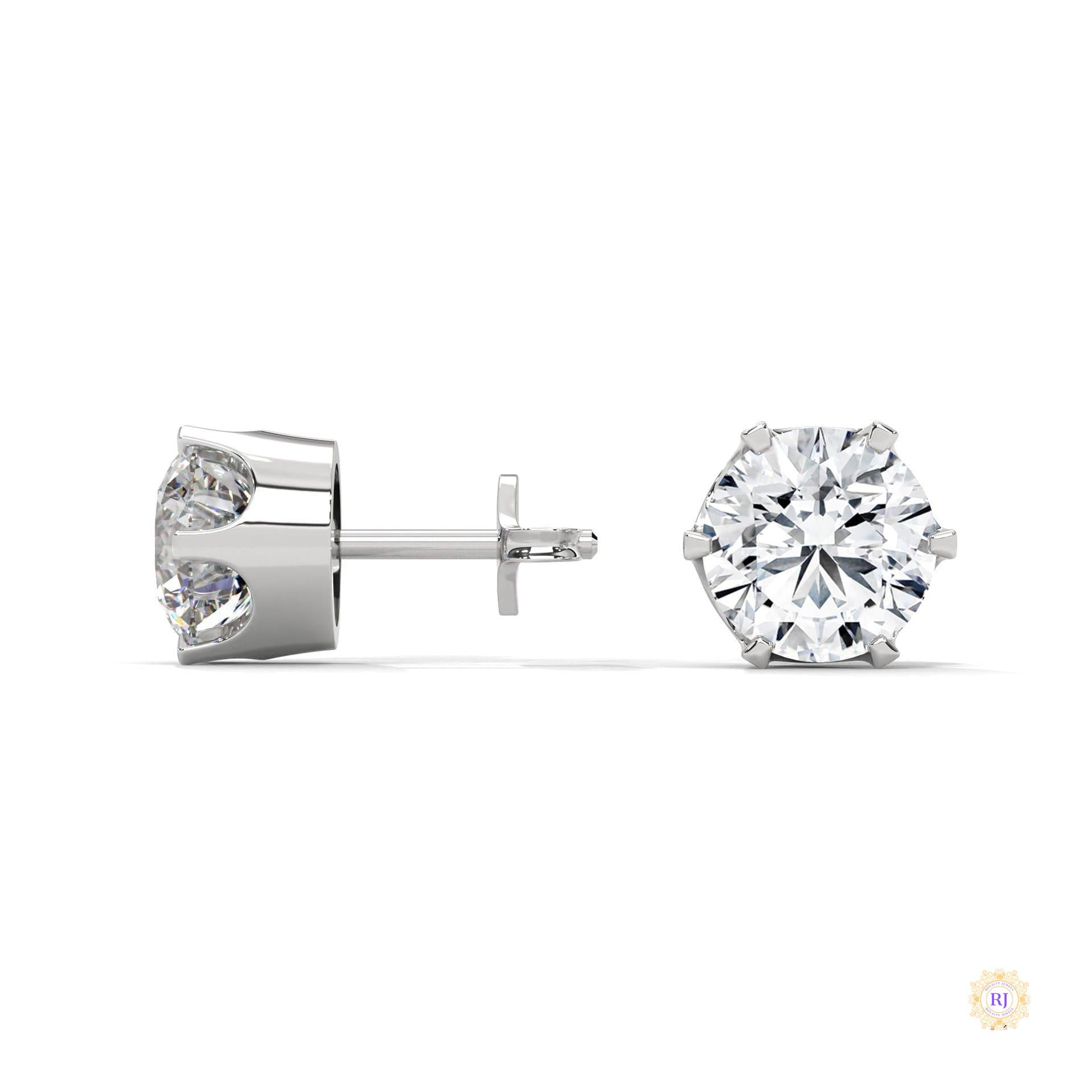 1.30 CT. 6-Prong Solitaire Diamond Studs