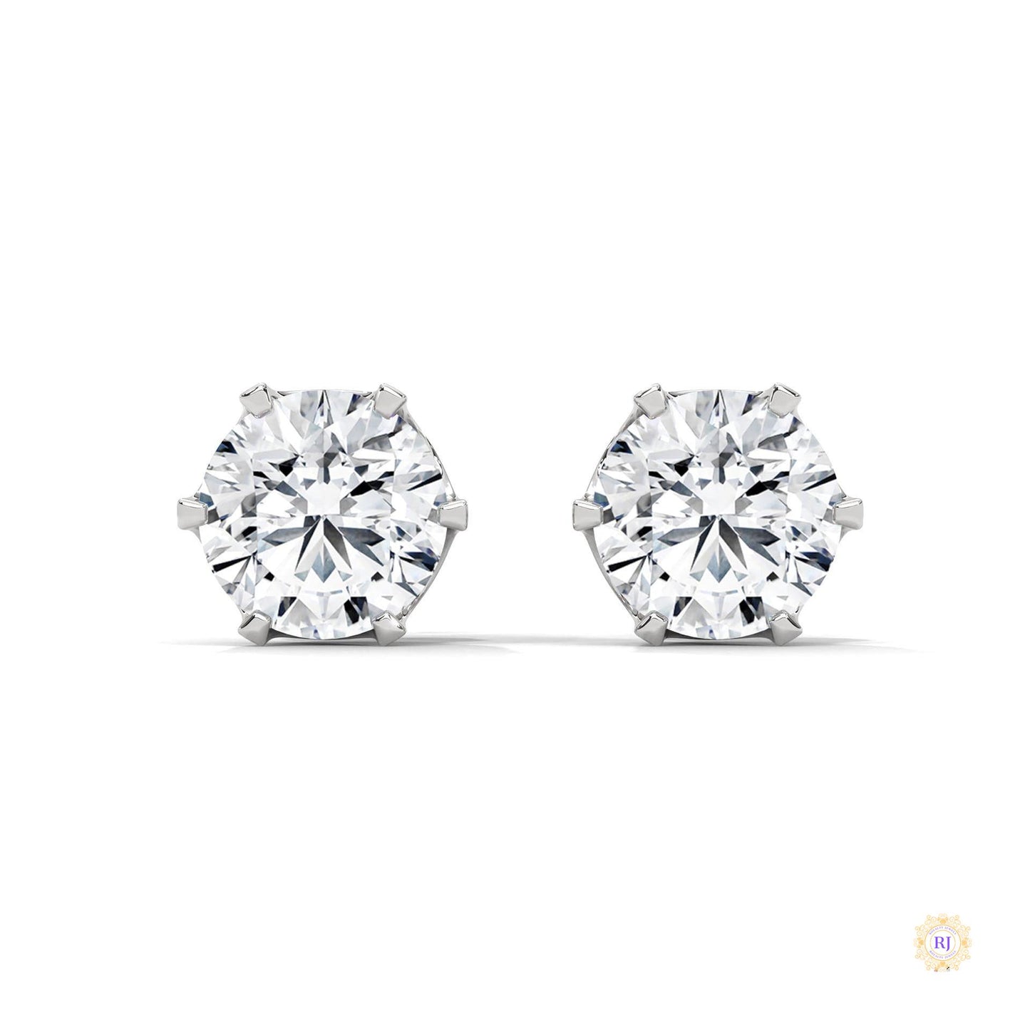 1.30 CT. 6-Prong Solitaire Diamond Studs