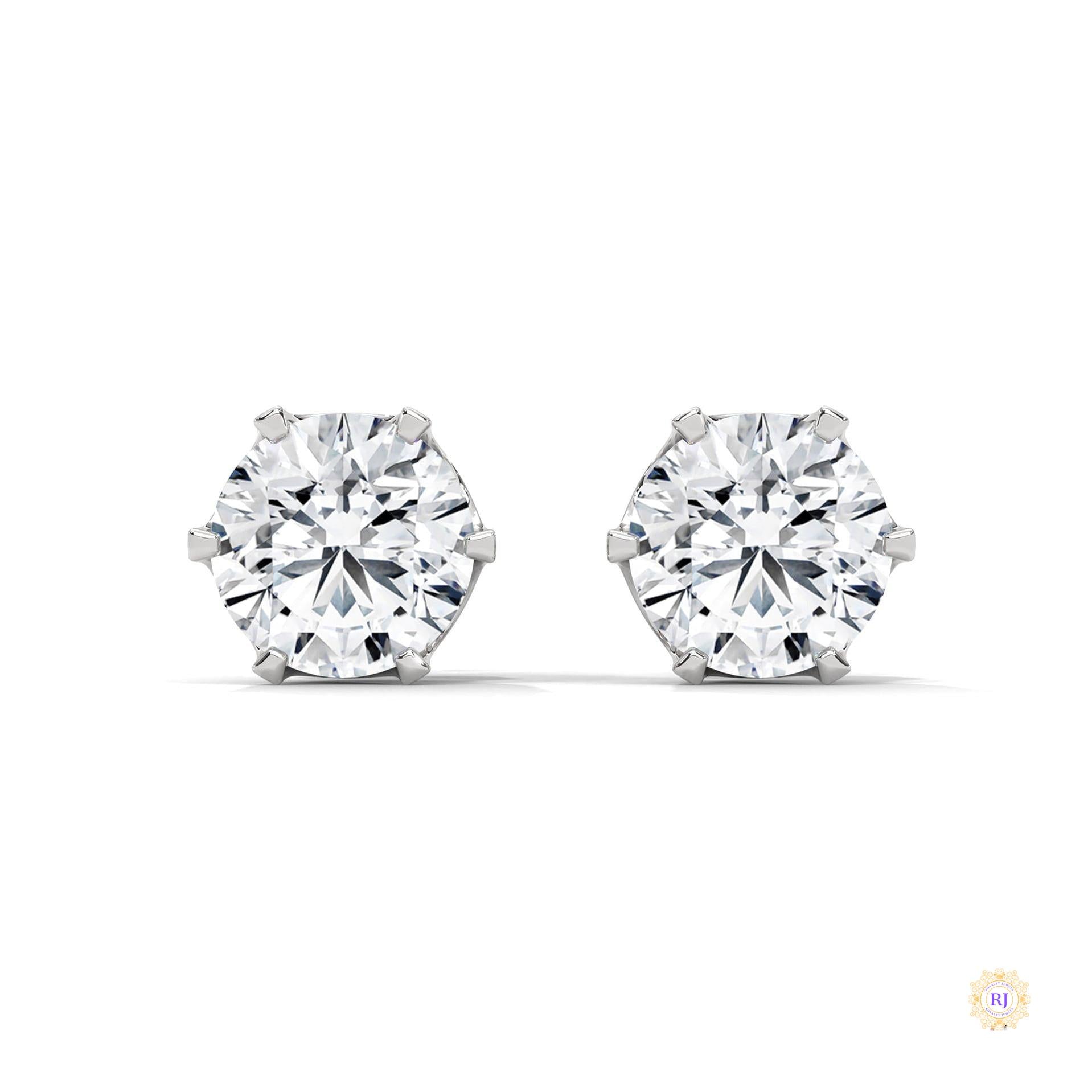 1.30 CT. 6-Prong Solitaire Diamond Studs