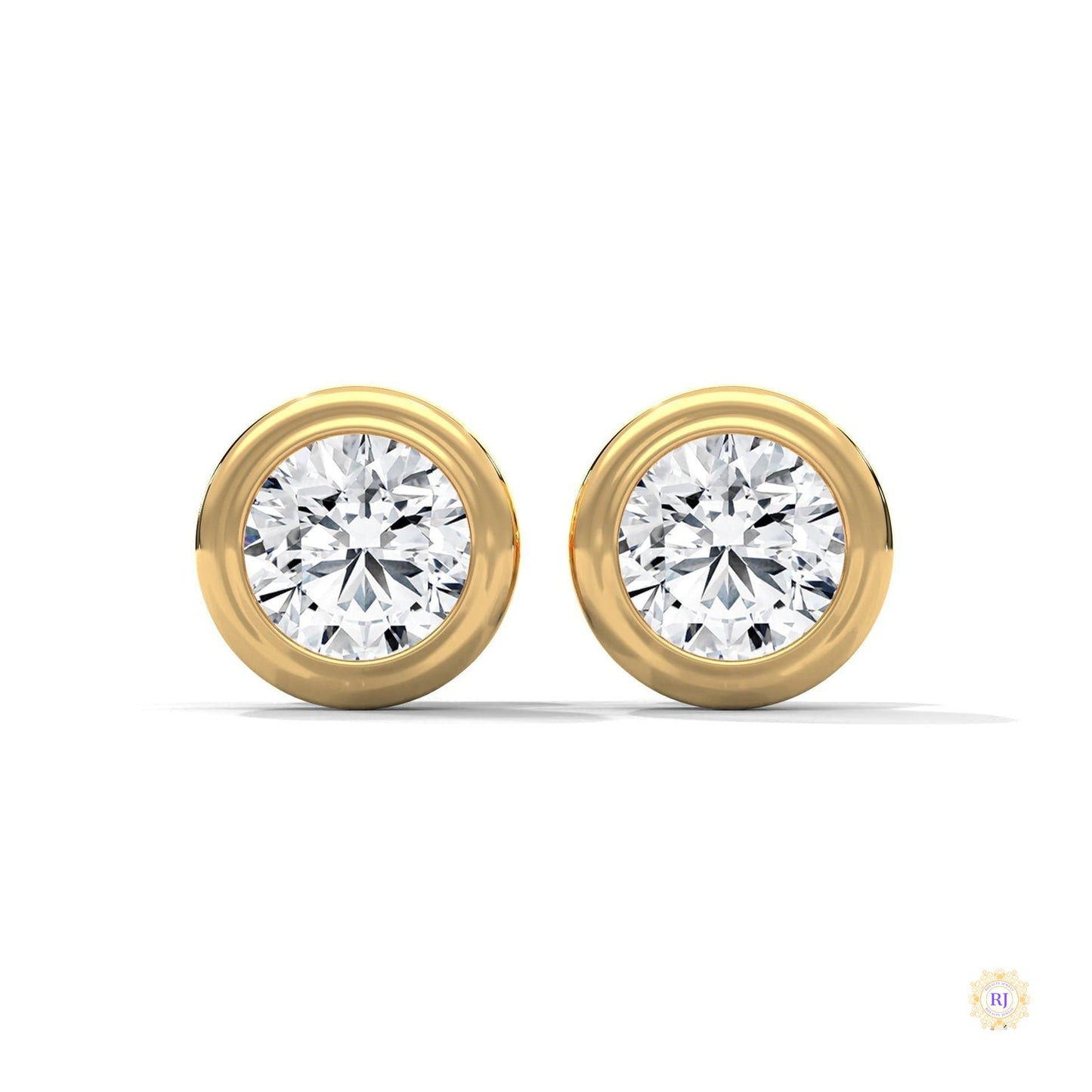 1.30 CT. Bezel Lab Diamond Studs