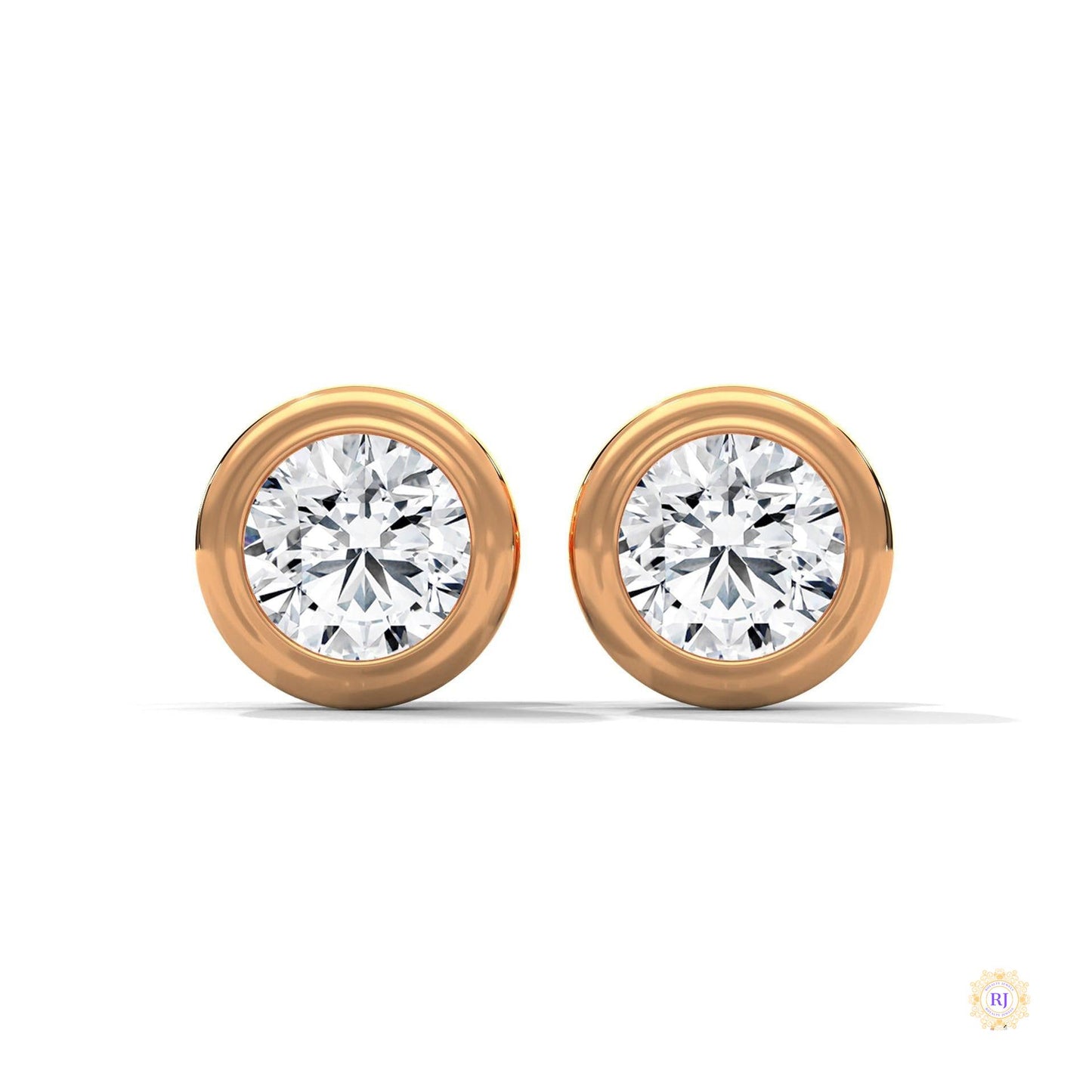1.30 CT. Bezel Lab Diamond Studs