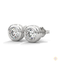 1.30 CT. Bezel Lab Diamond Studs