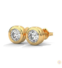 1.30 CT. Bezel Lab Diamond Studs
