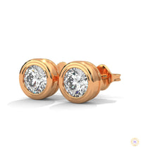 1.30 CT. Bezel Lab Diamond Studs