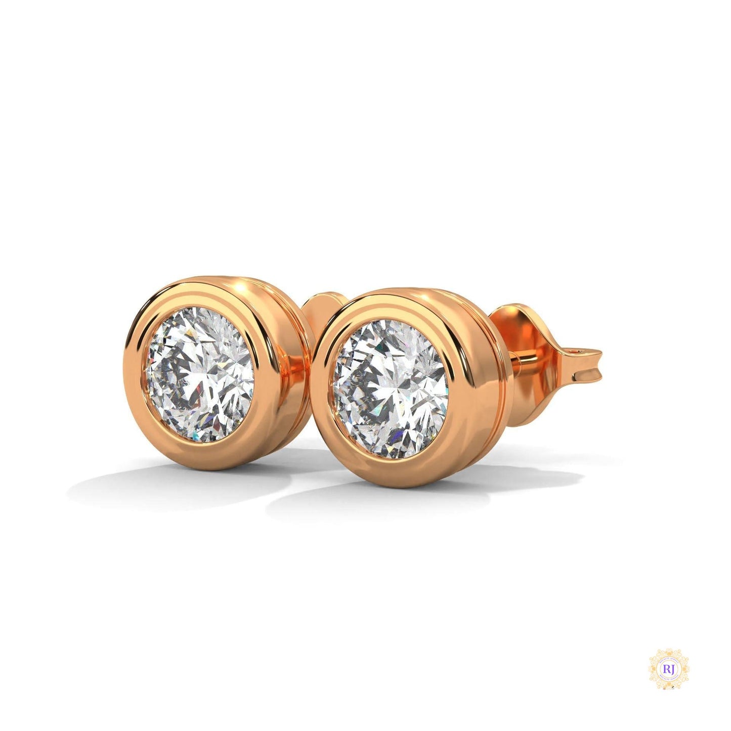 1.30 CT. Bezel Lab Diamond Studs