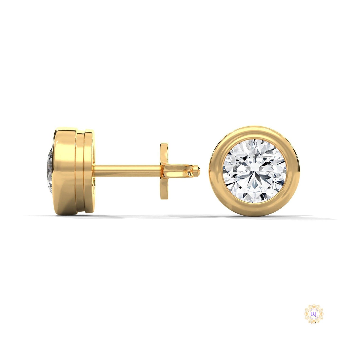1.30 CT. Bezel Lab Diamond Studs