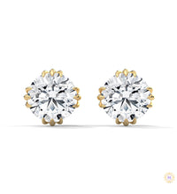 1.30 CT. Floral Crown Lab Diamond Studs