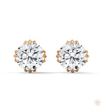1.30 CT. Floral Crown Lab Diamond Studs