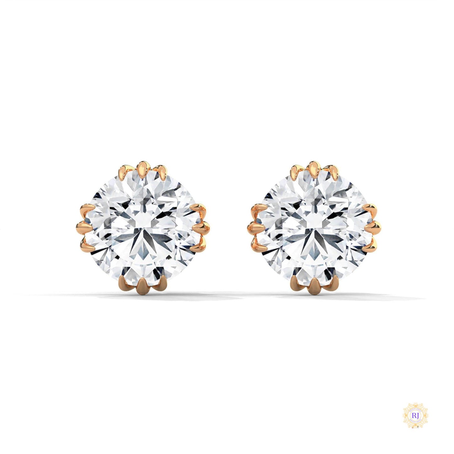 1.30 CT. Floral Crown Lab Diamond Studs