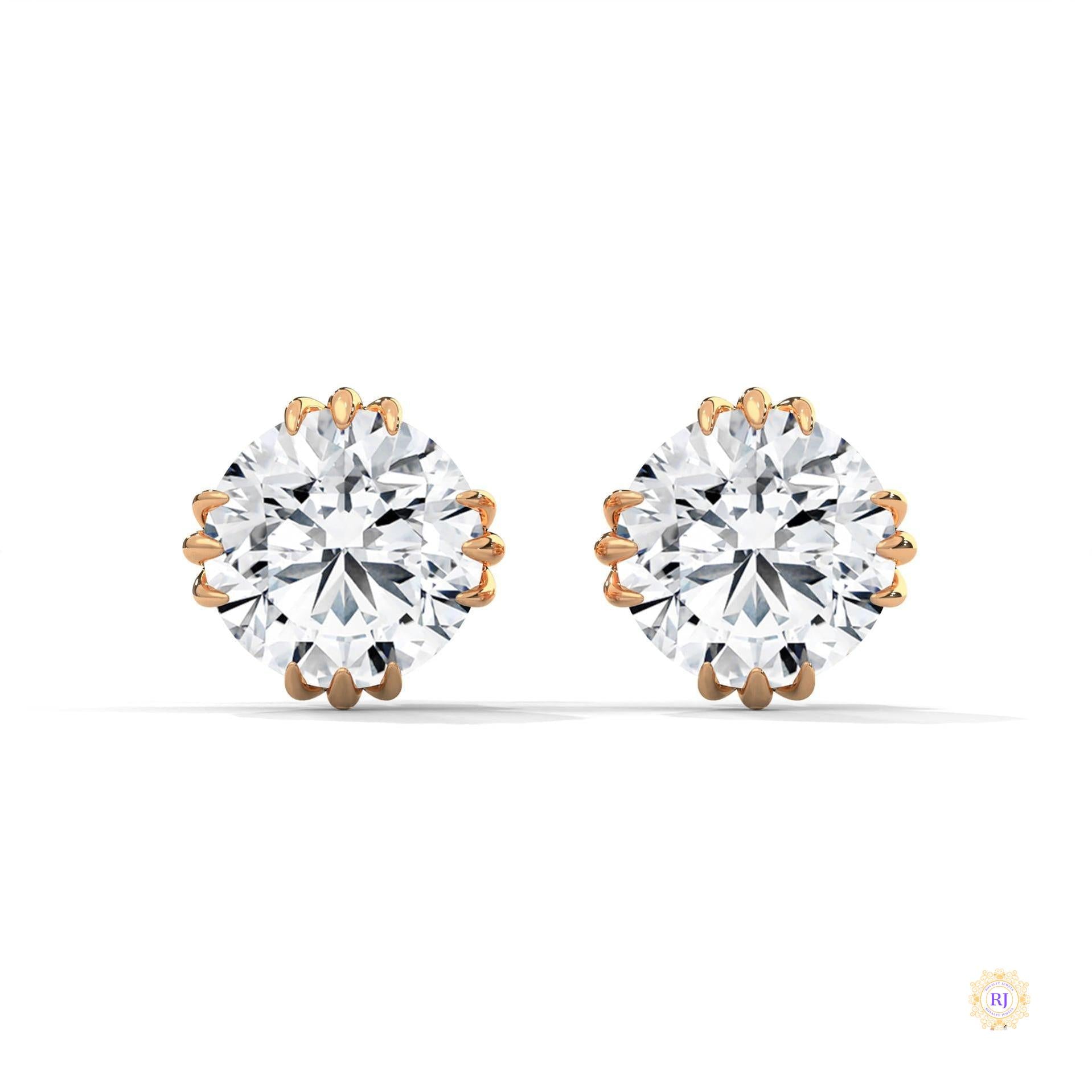 1.30 CT. Floral Crown Lab Diamond Studs