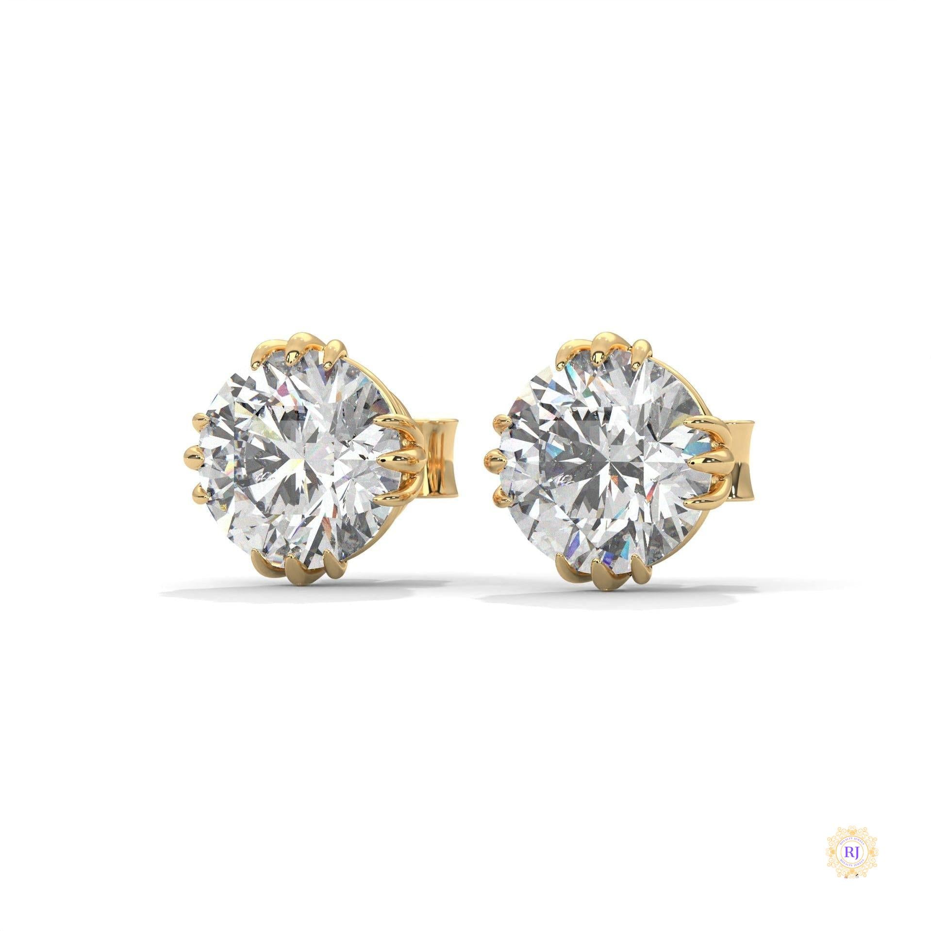1.30 CT. Floral Crown Lab Diamond Studs
