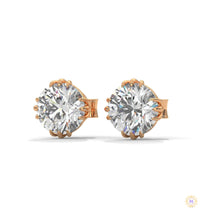 1.30 CT. Floral Crown Lab Diamond Studs