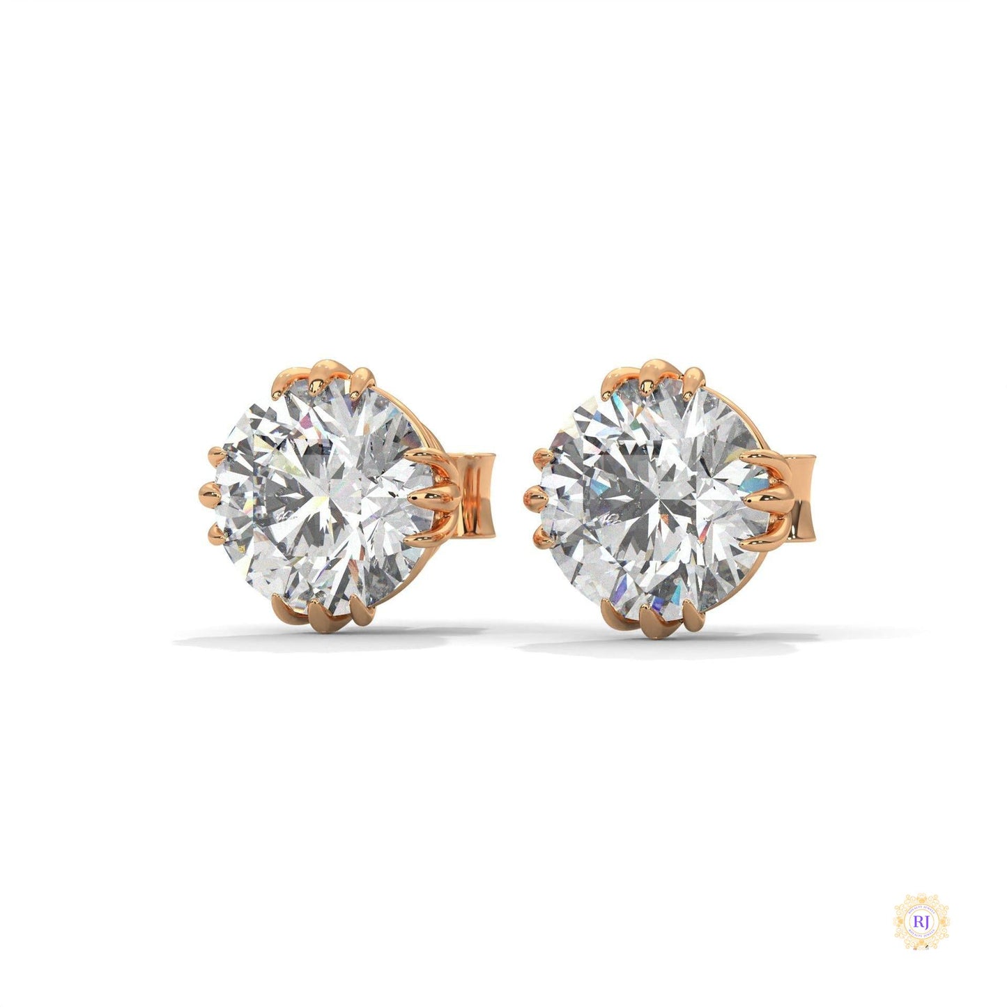1.30 CT. Floral Crown Lab Diamond Studs