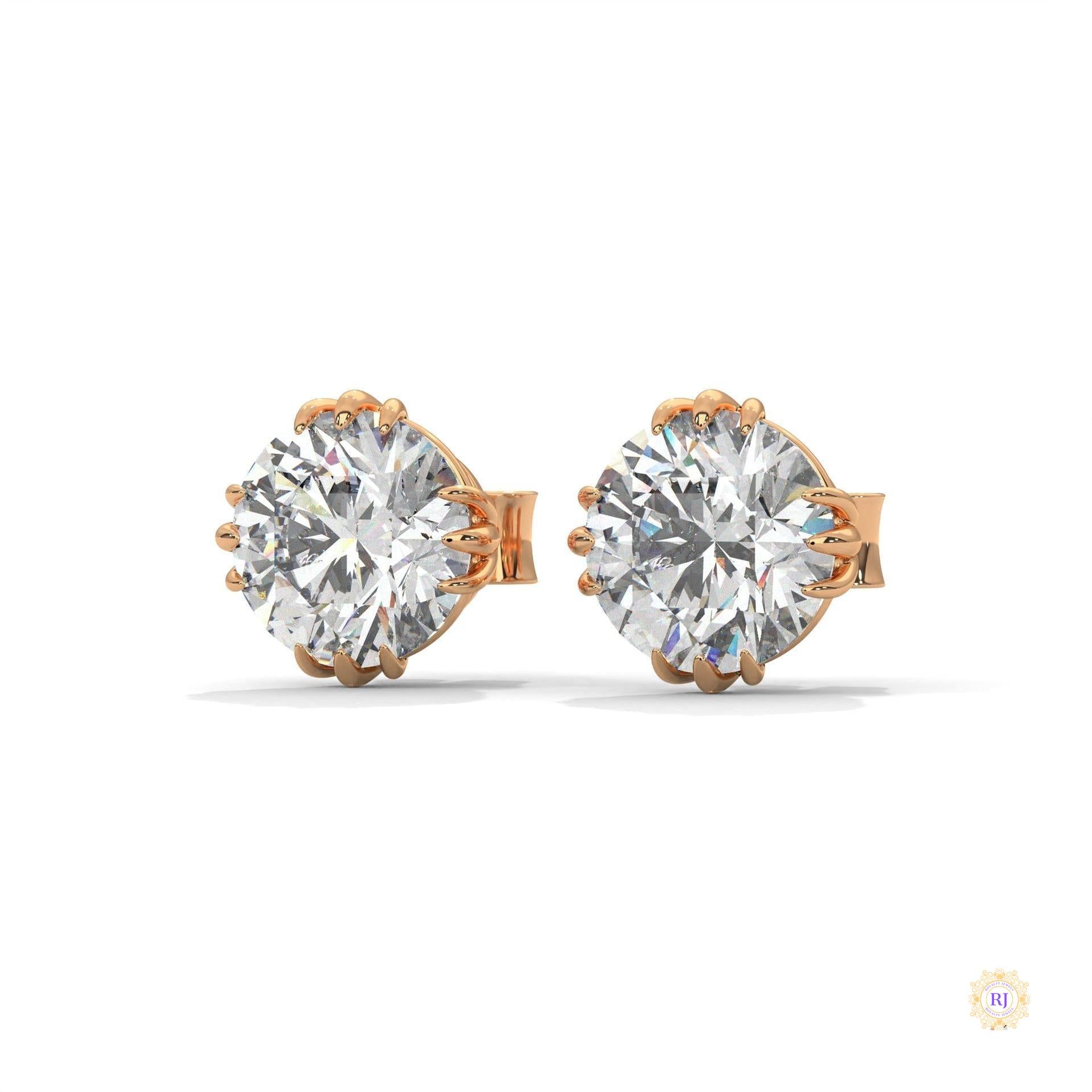 1.30 CT. Floral Crown Lab Diamond Studs