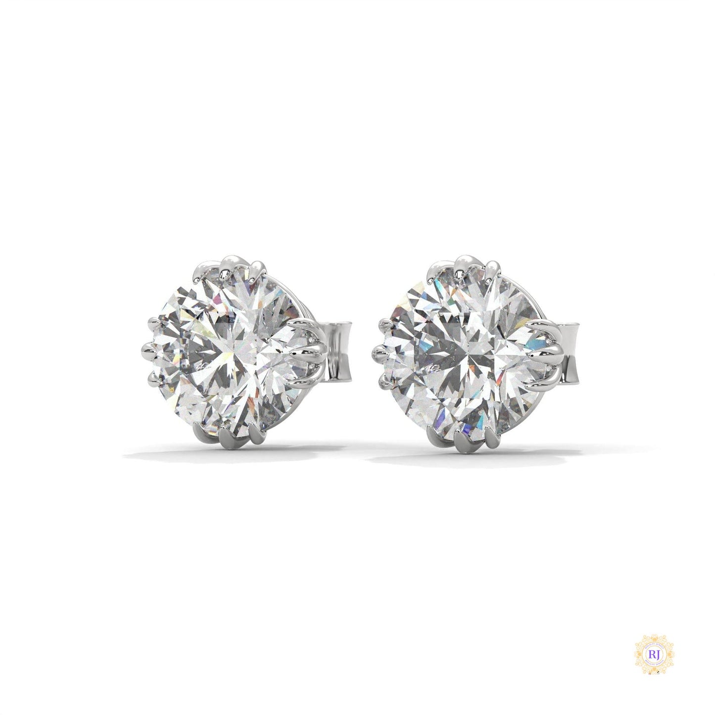 1.30 CT. Floral Crown Lab Diamond Studs