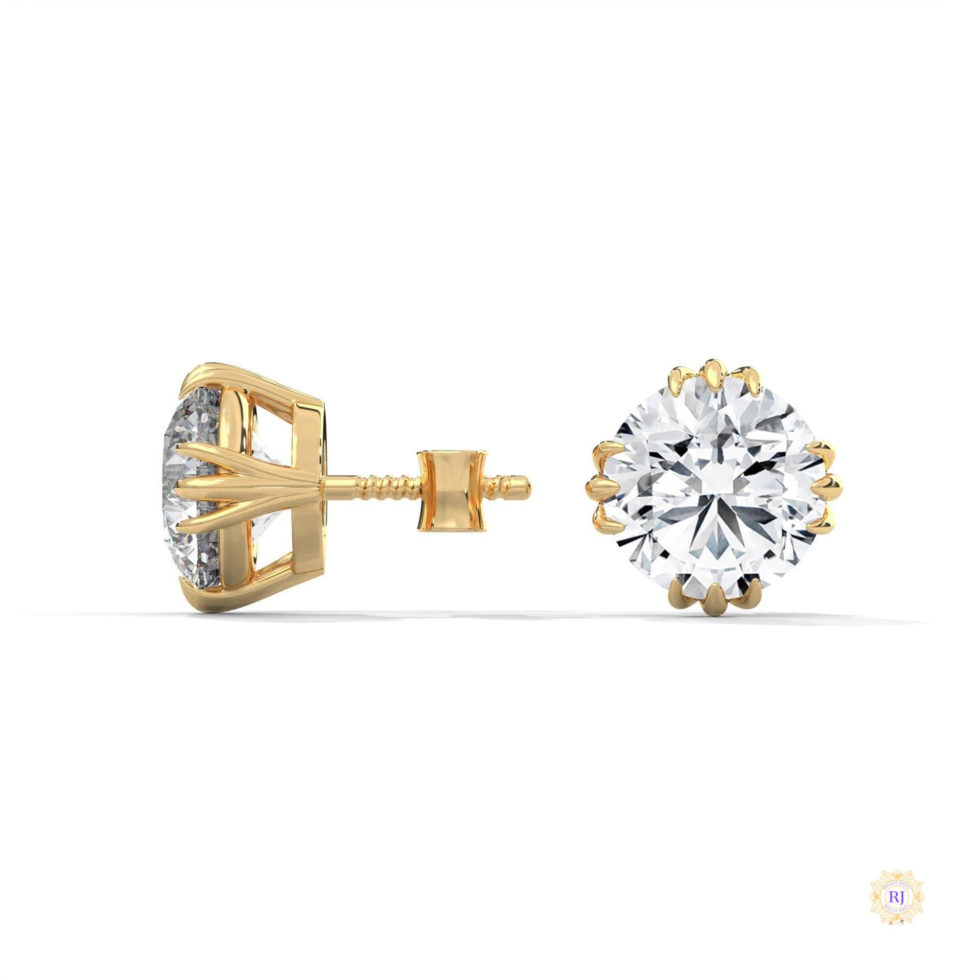 1.30 CT. Floral Crown Lab Diamond Studs